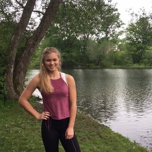 Maroon velvet tank top